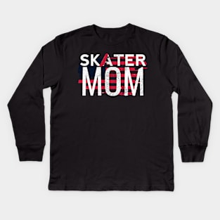 All American Skater Mom Kids Long Sleeve T-Shirt